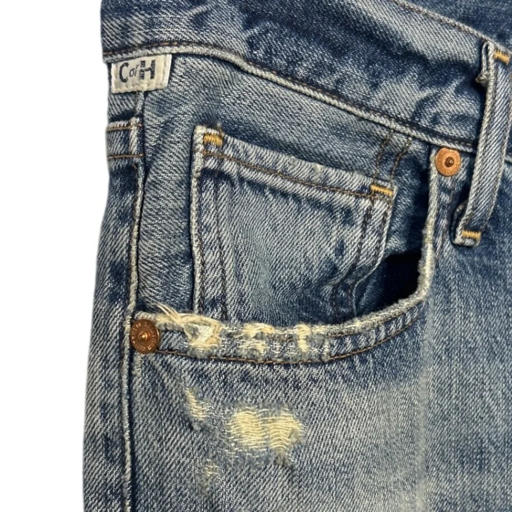 Citizens of Humanity Liya High Rise Studded Jeans Distressed Blue‎ Denim Women